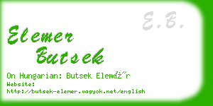 elemer butsek business card